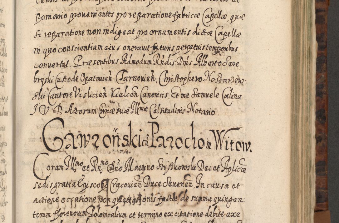 Zdjęcie nr 522 dla obiektu archiwalnego: Acta actorum, causarum spiritualium, civilium, criminalium, obligationum, quietationum, inscpritionum, cessionum, decimarum, testamentorum R. D. Martini Szyszkowski, episcopi Cracoviensis, ducis Severiensis in annis 1624 - 1626. Tomus tertius.