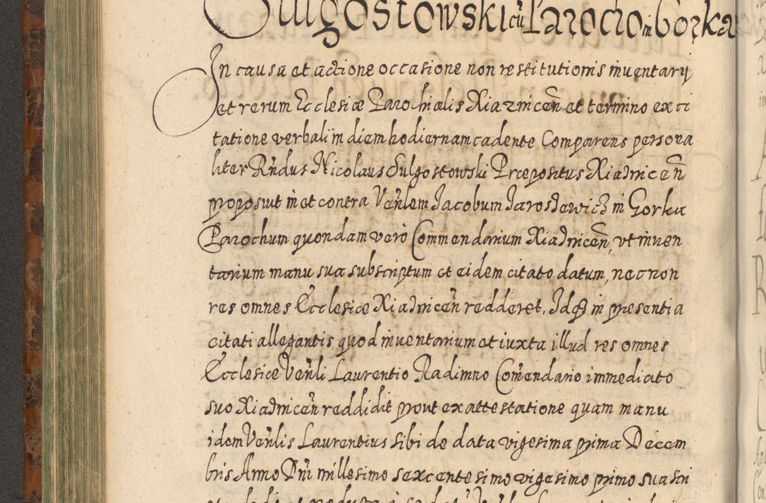 Zdjęcie nr 489 dla obiektu archiwalnego: Acta actorum, causarum spiritualium, civilium, criminalium, obligationum, quietationum, inscpritionum, cessionum, decimarum, testamentorum R. D. Martini Szyszkowski, episcopi Cracoviensis, ducis Severiensis in annis 1624 - 1626. Tomus tertius.