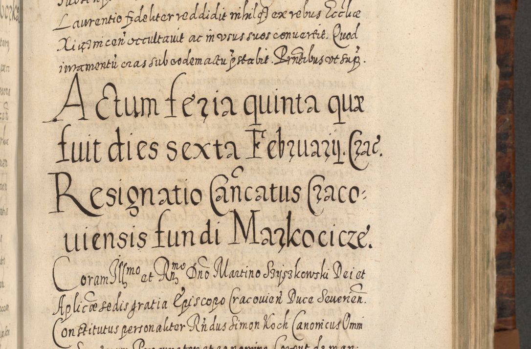 Zdjęcie nr 490 dla obiektu archiwalnego: Acta actorum, causarum spiritualium, civilium, criminalium, obligationum, quietationum, inscpritionum, cessionum, decimarum, testamentorum R. D. Martini Szyszkowski, episcopi Cracoviensis, ducis Severiensis in annis 1624 - 1626. Tomus tertius.