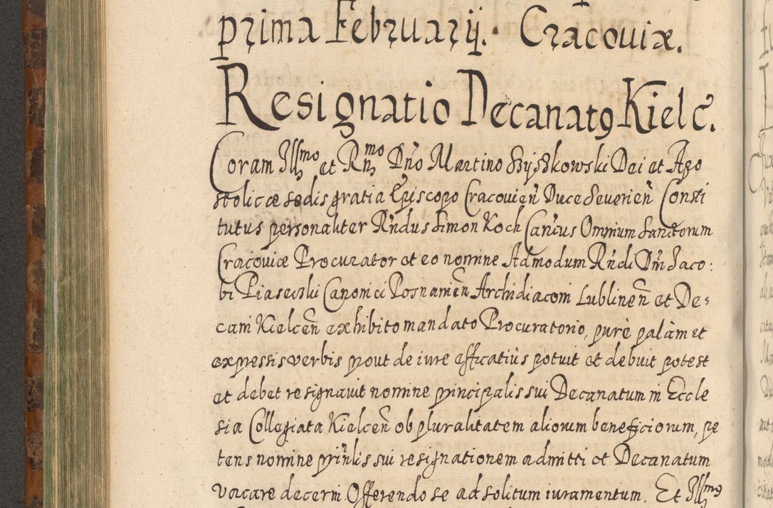 Zdjęcie nr 487 dla obiektu archiwalnego: Acta actorum, causarum spiritualium, civilium, criminalium, obligationum, quietationum, inscpritionum, cessionum, decimarum, testamentorum R. D. Martini Szyszkowski, episcopi Cracoviensis, ducis Severiensis in annis 1624 - 1626. Tomus tertius.