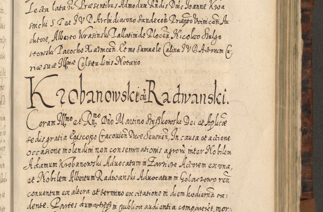 Zdjęcie nr 482 dla obiektu archiwalnego: Acta actorum, causarum spiritualium, civilium, criminalium, obligationum, quietationum, inscpritionum, cessionum, decimarum, testamentorum R. D. Martini Szyszkowski, episcopi Cracoviensis, ducis Severiensis in annis 1624 - 1626. Tomus tertius.
