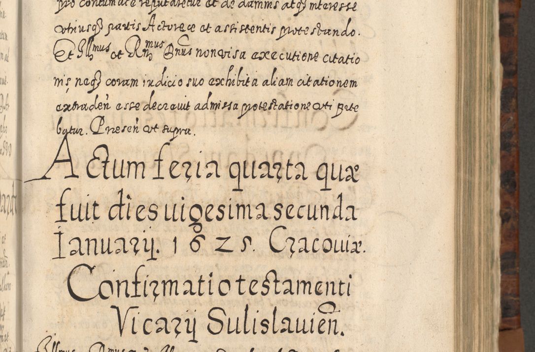Zdjęcie nr 468 dla obiektu archiwalnego: Acta actorum, causarum spiritualium, civilium, criminalium, obligationum, quietationum, inscpritionum, cessionum, decimarum, testamentorum R. D. Martini Szyszkowski, episcopi Cracoviensis, ducis Severiensis in annis 1624 - 1626. Tomus tertius.