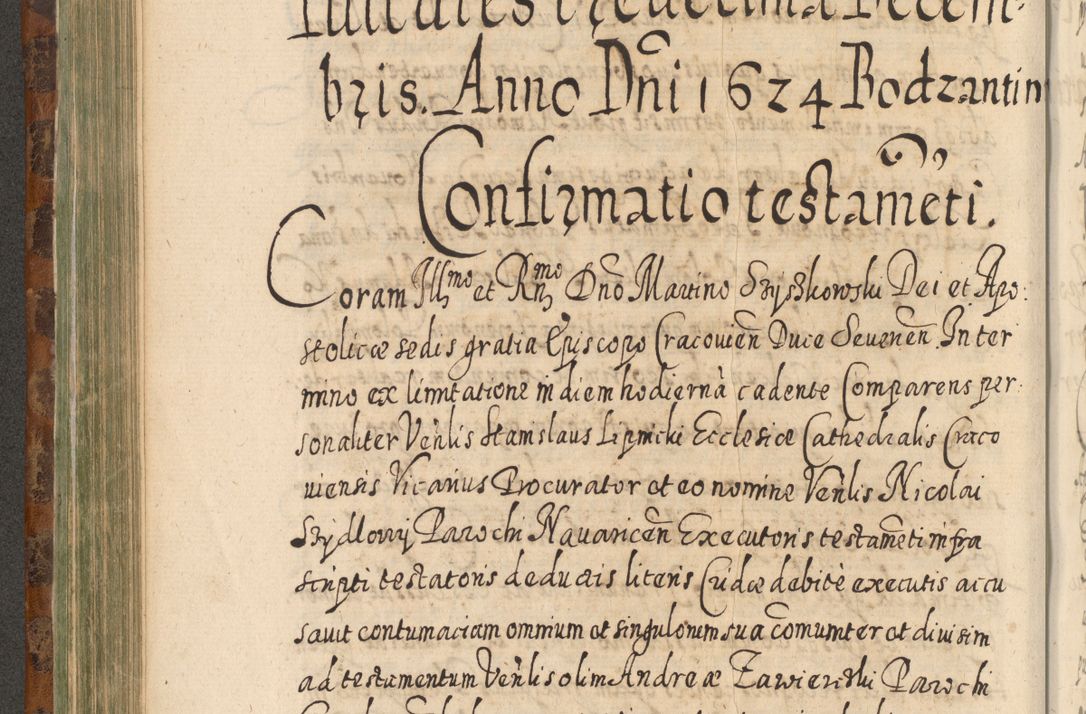 Zdjęcie nr 423 dla obiektu archiwalnego: Acta actorum, causarum spiritualium, civilium, criminalium, obligationum, quietationum, inscpritionum, cessionum, decimarum, testamentorum R. D. Martini Szyszkowski, episcopi Cracoviensis, ducis Severiensis in annis 1624 - 1626. Tomus tertius.