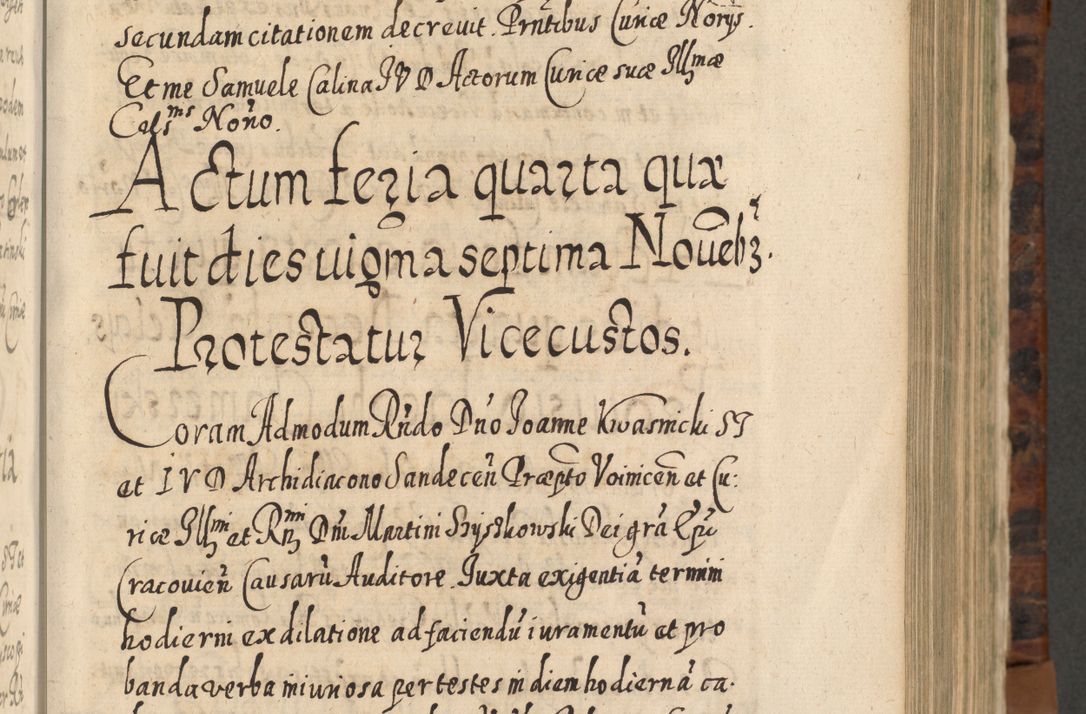 Zdjęcie nr 418 dla obiektu archiwalnego: Acta actorum, causarum spiritualium, civilium, criminalium, obligationum, quietationum, inscpritionum, cessionum, decimarum, testamentorum R. D. Martini Szyszkowski, episcopi Cracoviensis, ducis Severiensis in annis 1624 - 1626. Tomus tertius.