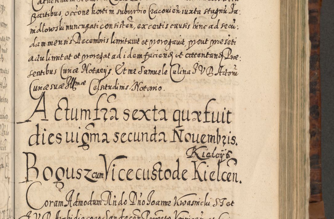 Zdjęcie nr 414 dla obiektu archiwalnego: Acta actorum, causarum spiritualium, civilium, criminalium, obligationum, quietationum, inscpritionum, cessionum, decimarum, testamentorum R. D. Martini Szyszkowski, episcopi Cracoviensis, ducis Severiensis in annis 1624 - 1626. Tomus tertius.