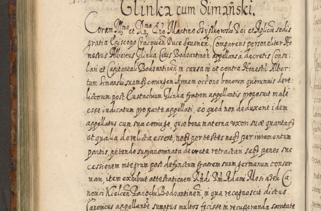 Zdjęcie nr 613 dla obiektu archiwalnego: Acta actorum, causarum spiritualium, civilium, criminalium, obligationum, quietationum, inscpritionum, cessionum, decimarum, testamentorum R. D. Martini Szyszkowski, episcopi Cracoviensis, ducis Severiensis in annis 1624 - 1626. Tomus tertius.