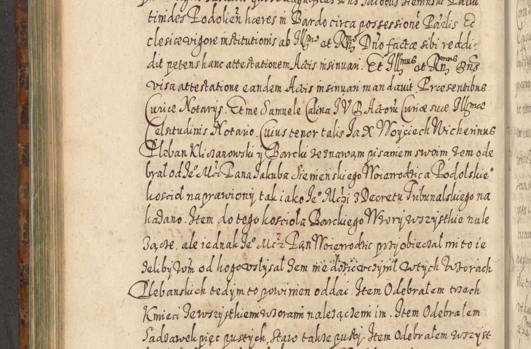 Zdjęcie nr 611 dla obiektu archiwalnego: Acta actorum, causarum spiritualium, civilium, criminalium, obligationum, quietationum, inscpritionum, cessionum, decimarum, testamentorum R. D. Martini Szyszkowski, episcopi Cracoviensis, ducis Severiensis in annis 1624 - 1626. Tomus tertius.