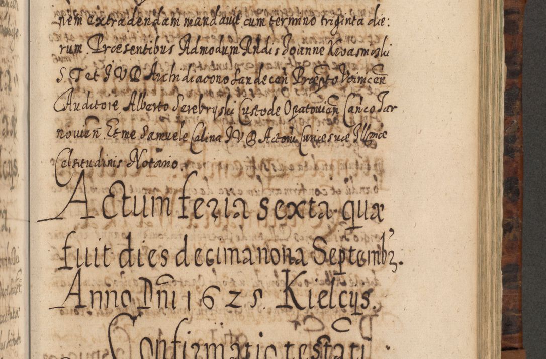 Zdjęcie nr 802 dla obiektu archiwalnego: Acta actorum, causarum spiritualium, civilium, criminalium, obligationum, quietationum, inscpritionum, cessionum, decimarum, testamentorum R. D. Martini Szyszkowski, episcopi Cracoviensis, ducis Severiensis in annis 1624 - 1626. Tomus tertius.