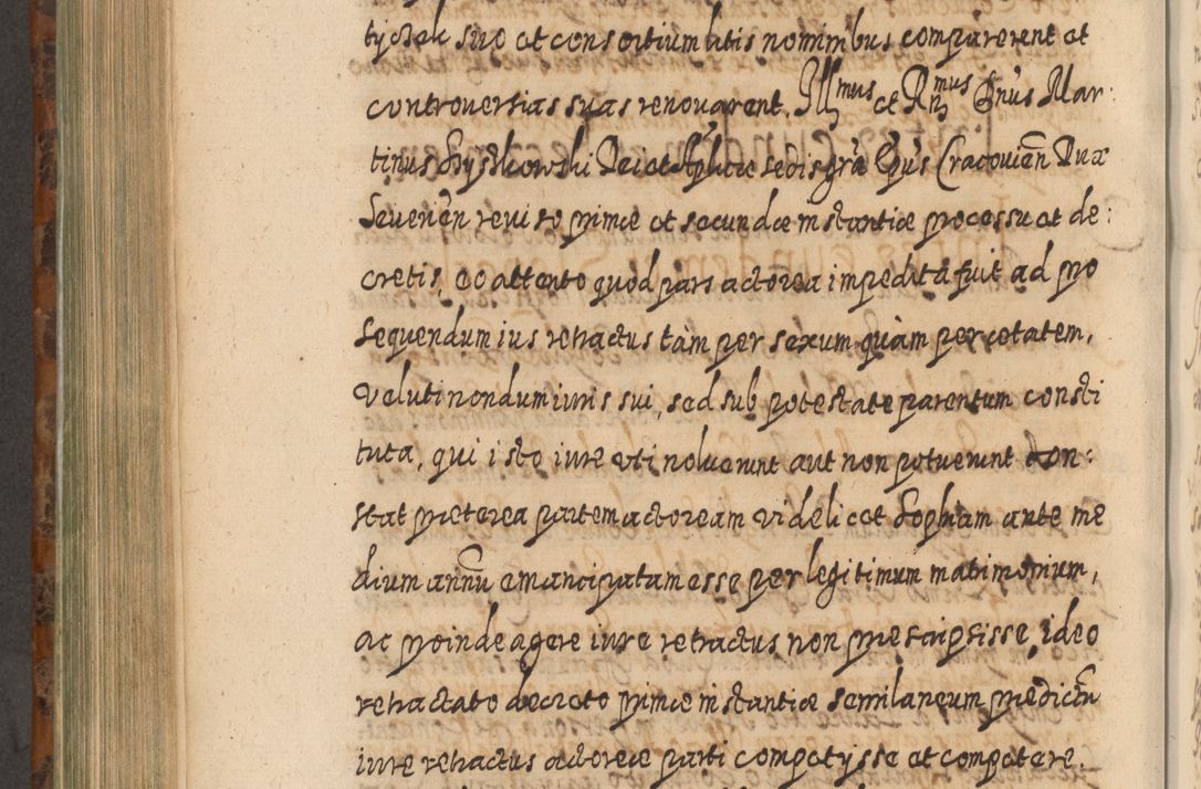 Zdjęcie nr 787 dla obiektu archiwalnego: Acta actorum, causarum spiritualium, civilium, criminalium, obligationum, quietationum, inscpritionum, cessionum, decimarum, testamentorum R. D. Martini Szyszkowski, episcopi Cracoviensis, ducis Severiensis in annis 1624 - 1626. Tomus tertius.