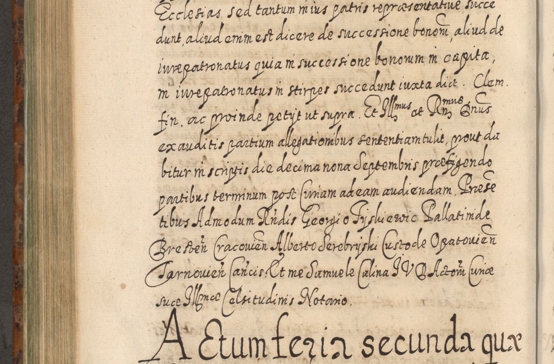 Zdjęcie nr 767 dla obiektu archiwalnego: Acta actorum, causarum spiritualium, civilium, criminalium, obligationum, quietationum, inscpritionum, cessionum, decimarum, testamentorum R. D. Martini Szyszkowski, episcopi Cracoviensis, ducis Severiensis in annis 1624 - 1626. Tomus tertius.