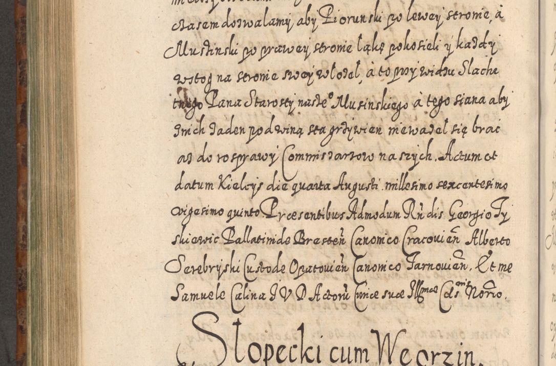 Zdjęcie nr 739 dla obiektu archiwalnego: Acta actorum, causarum spiritualium, civilium, criminalium, obligationum, quietationum, inscpritionum, cessionum, decimarum, testamentorum R. D. Martini Szyszkowski, episcopi Cracoviensis, ducis Severiensis in annis 1624 - 1626. Tomus tertius.