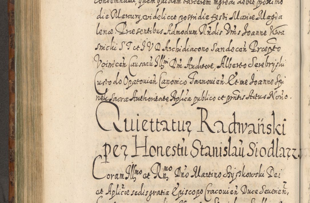 Zdjęcie nr 735 dla obiektu archiwalnego: Acta actorum, causarum spiritualium, civilium, criminalium, obligationum, quietationum, inscpritionum, cessionum, decimarum, testamentorum R. D. Martini Szyszkowski, episcopi Cracoviensis, ducis Severiensis in annis 1624 - 1626. Tomus tertius.