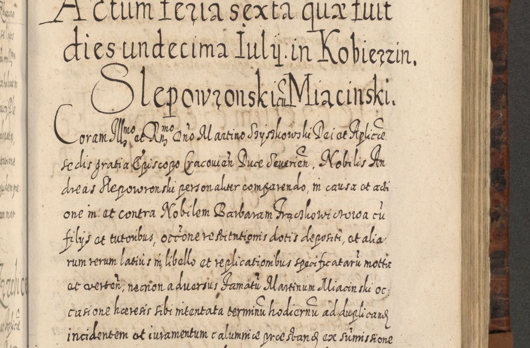 Zdjęcie nr 726 dla obiektu archiwalnego: Acta actorum, causarum spiritualium, civilium, criminalium, obligationum, quietationum, inscpritionum, cessionum, decimarum, testamentorum R. D. Martini Szyszkowski, episcopi Cracoviensis, ducis Severiensis in annis 1624 - 1626. Tomus tertius.