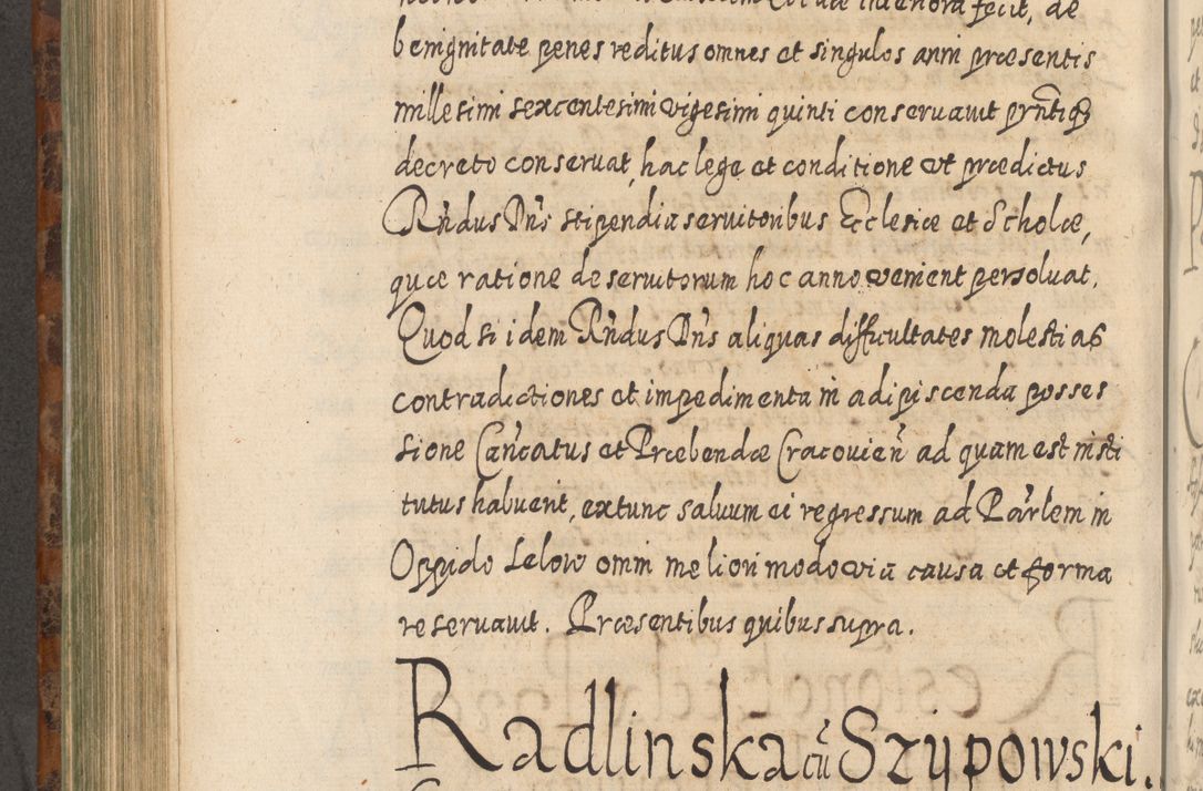Zdjęcie nr 687 dla obiektu archiwalnego: Acta actorum, causarum spiritualium, civilium, criminalium, obligationum, quietationum, inscpritionum, cessionum, decimarum, testamentorum R. D. Martini Szyszkowski, episcopi Cracoviensis, ducis Severiensis in annis 1624 - 1626. Tomus tertius.
