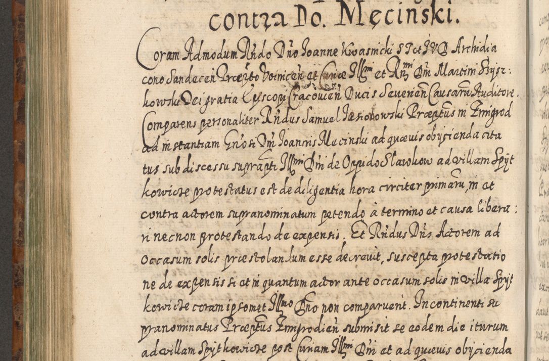Zdjęcie nr 665 dla obiektu archiwalnego: Acta actorum, causarum spiritualium, civilium, criminalium, obligationum, quietationum, inscpritionum, cessionum, decimarum, testamentorum R. D. Martini Szyszkowski, episcopi Cracoviensis, ducis Severiensis in annis 1624 - 1626. Tomus tertius.