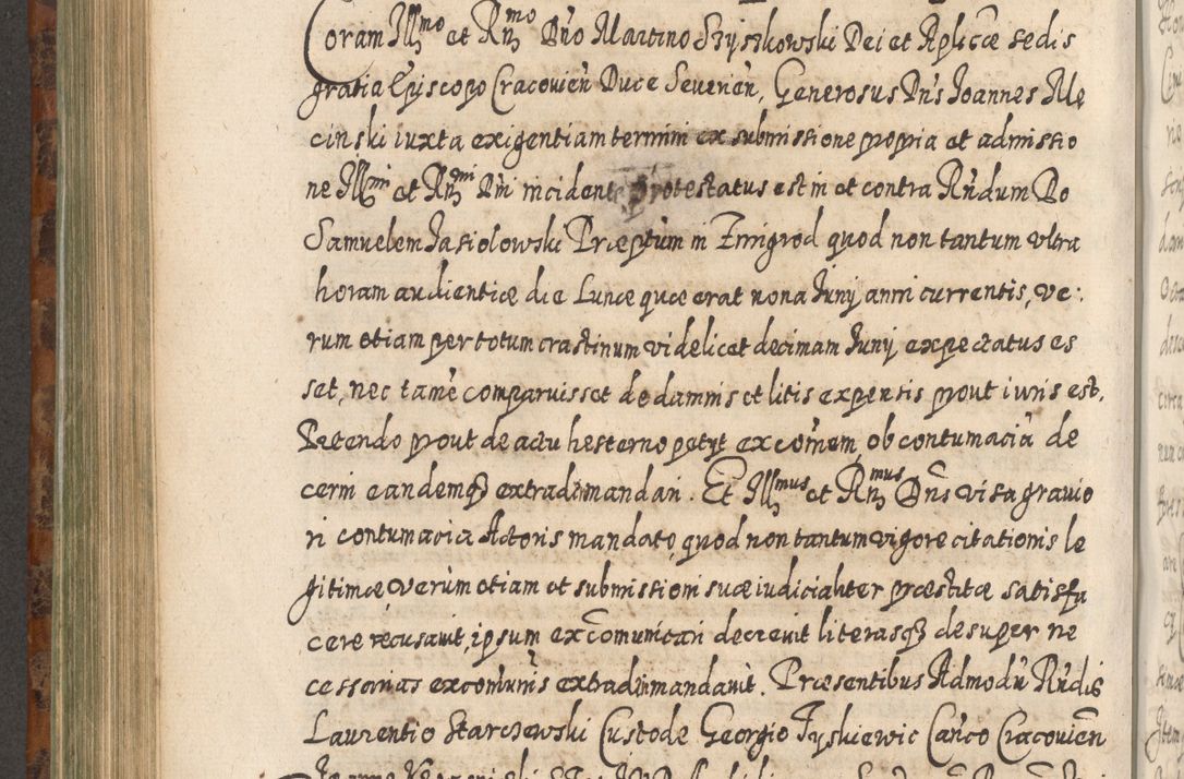 Zdjęcie nr 667 dla obiektu archiwalnego: Acta actorum, causarum spiritualium, civilium, criminalium, obligationum, quietationum, inscpritionum, cessionum, decimarum, testamentorum R. D. Martini Szyszkowski, episcopi Cracoviensis, ducis Severiensis in annis 1624 - 1626. Tomus tertius.