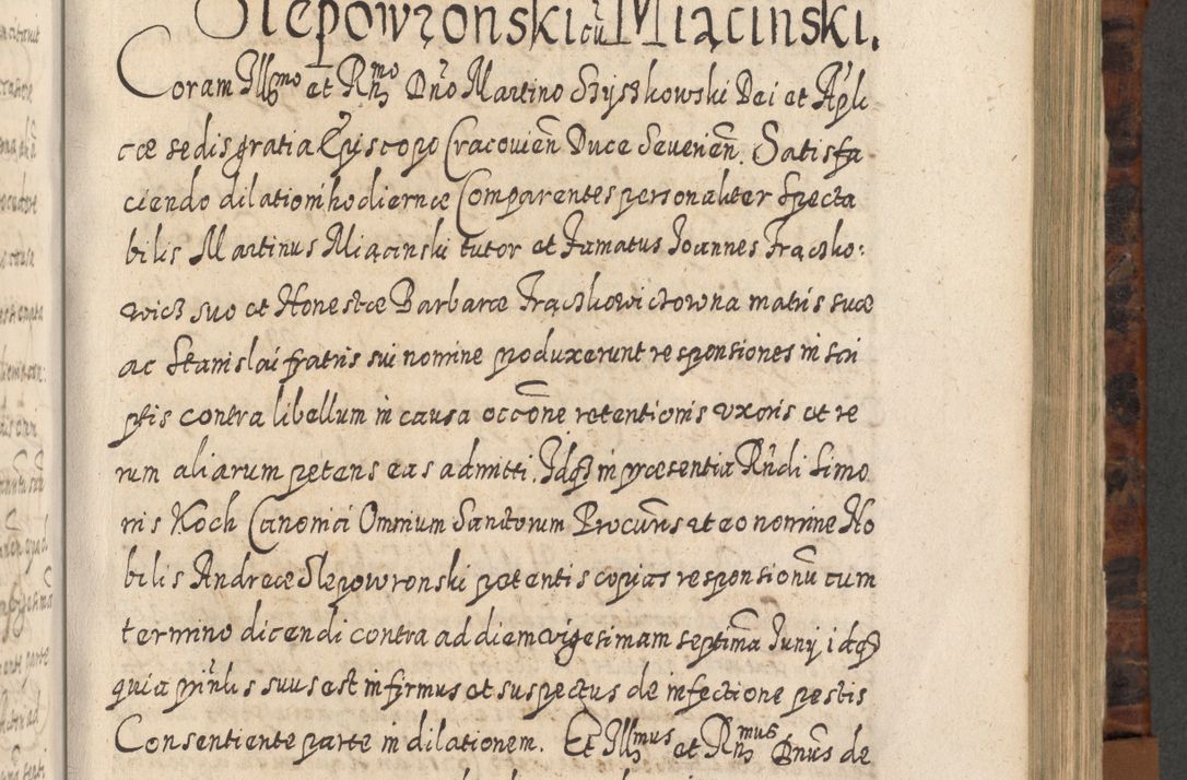 Zdjęcie nr 660 dla obiektu archiwalnego: Acta actorum, causarum spiritualium, civilium, criminalium, obligationum, quietationum, inscpritionum, cessionum, decimarum, testamentorum R. D. Martini Szyszkowski, episcopi Cracoviensis, ducis Severiensis in annis 1624 - 1626. Tomus tertius.
