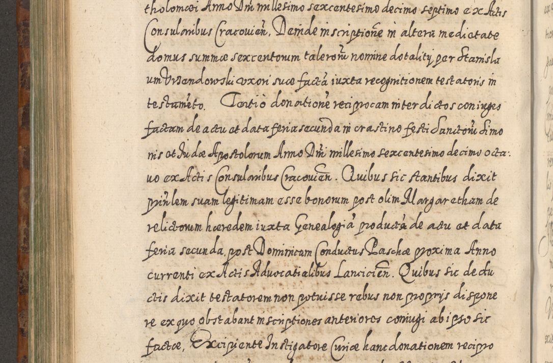 Zdjęcie nr 649 dla obiektu archiwalnego: Acta actorum, causarum spiritualium, civilium, criminalium, obligationum, quietationum, inscpritionum, cessionum, decimarum, testamentorum R. D. Martini Szyszkowski, episcopi Cracoviensis, ducis Severiensis in annis 1624 - 1626. Tomus tertius.
