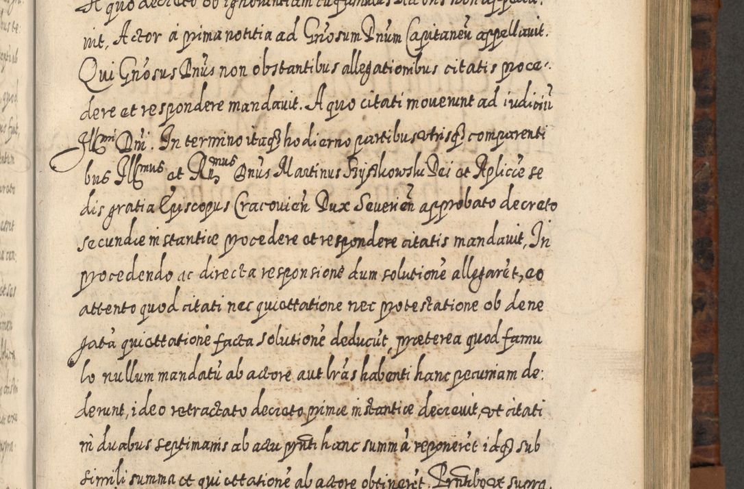 Zdjęcie nr 642 dla obiektu archiwalnego: Acta actorum, causarum spiritualium, civilium, criminalium, obligationum, quietationum, inscpritionum, cessionum, decimarum, testamentorum R. D. Martini Szyszkowski, episcopi Cracoviensis, ducis Severiensis in annis 1624 - 1626. Tomus tertius.