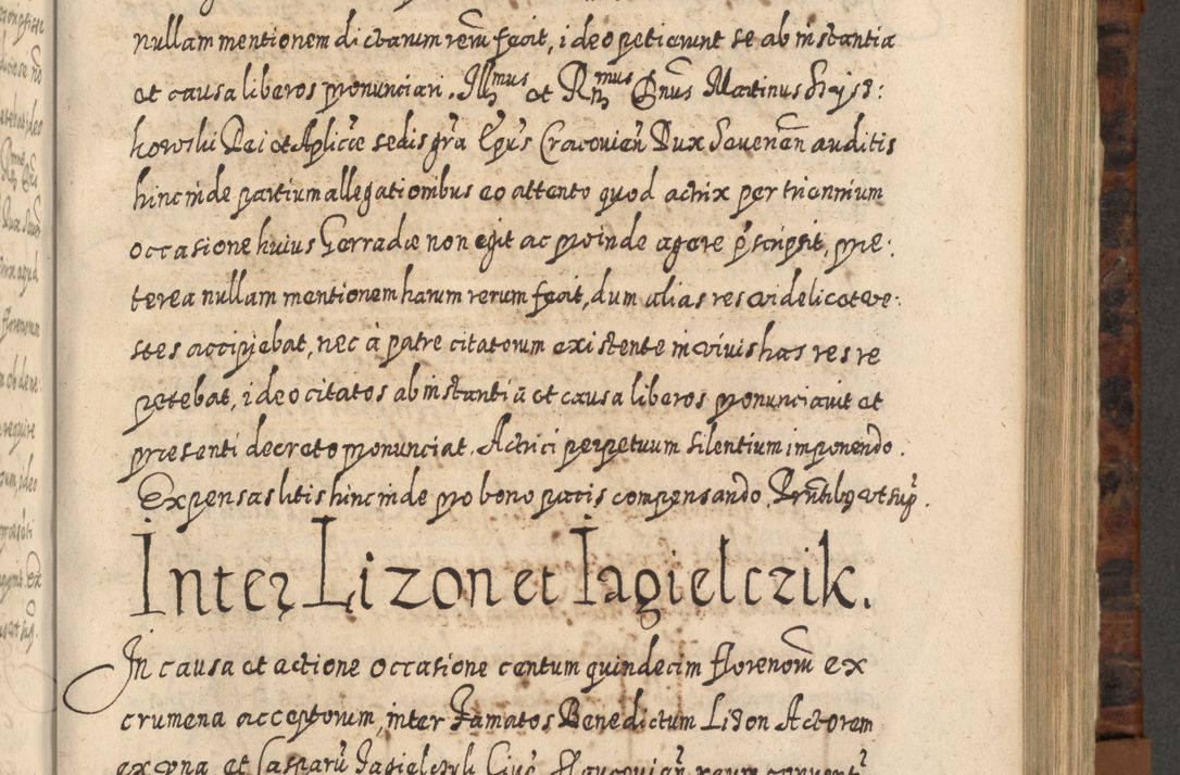 Zdjęcie nr 640 dla obiektu archiwalnego: Acta actorum, causarum spiritualium, civilium, criminalium, obligationum, quietationum, inscpritionum, cessionum, decimarum, testamentorum R. D. Martini Szyszkowski, episcopi Cracoviensis, ducis Severiensis in annis 1624 - 1626. Tomus tertius.
