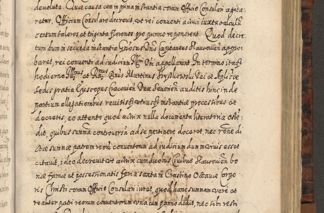 Zdjęcie nr 638 dla obiektu archiwalnego: Acta actorum, causarum spiritualium, civilium, criminalium, obligationum, quietationum, inscpritionum, cessionum, decimarum, testamentorum R. D. Martini Szyszkowski, episcopi Cracoviensis, ducis Severiensis in annis 1624 - 1626. Tomus tertius.