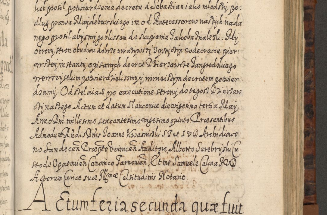 Zdjęcie nr 634 dla obiektu archiwalnego: Acta actorum, causarum spiritualium, civilium, criminalium, obligationum, quietationum, inscpritionum, cessionum, decimarum, testamentorum R. D. Martini Szyszkowski, episcopi Cracoviensis, ducis Severiensis in annis 1624 - 1626. Tomus tertius.