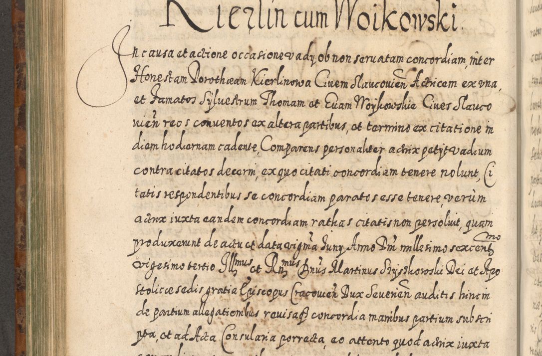 Zdjęcie nr 637 dla obiektu archiwalnego: Acta actorum, causarum spiritualium, civilium, criminalium, obligationum, quietationum, inscpritionum, cessionum, decimarum, testamentorum R. D. Martini Szyszkowski, episcopi Cracoviensis, ducis Severiensis in annis 1624 - 1626. Tomus tertius.