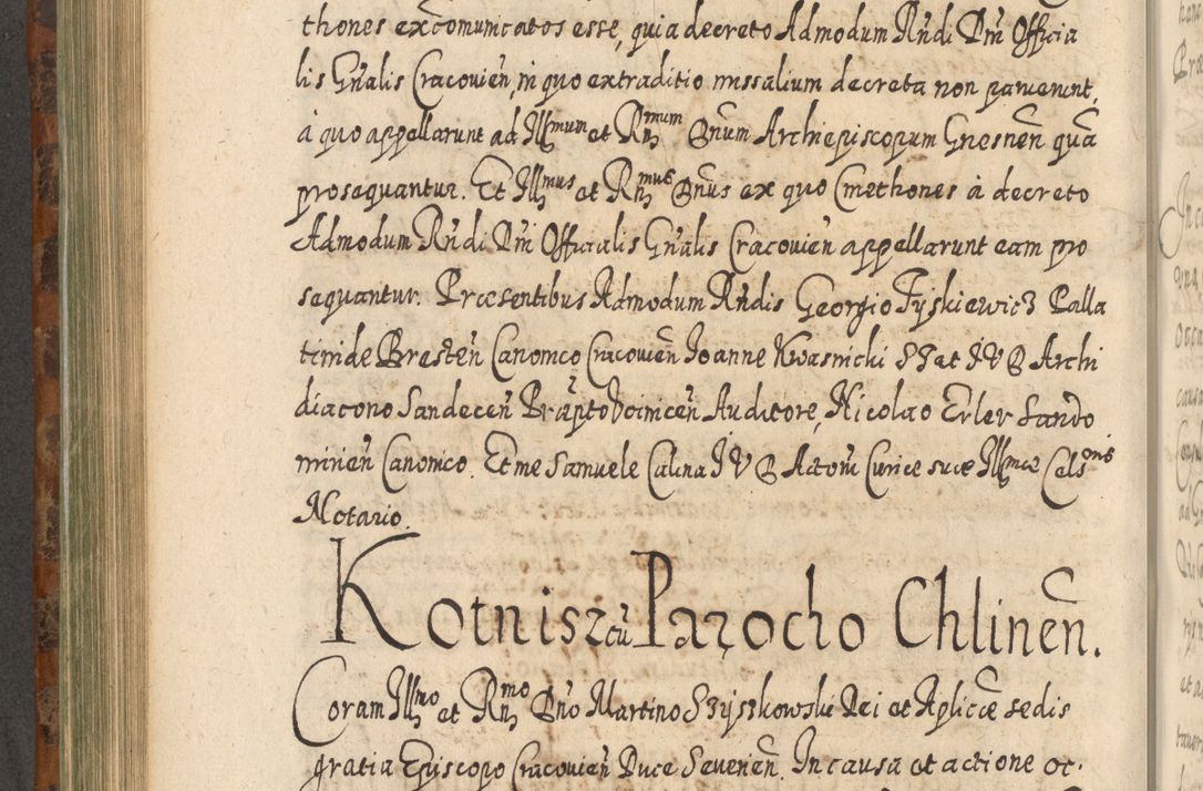 Zdjęcie nr 635 dla obiektu archiwalnego: Acta actorum, causarum spiritualium, civilium, criminalium, obligationum, quietationum, inscpritionum, cessionum, decimarum, testamentorum R. D. Martini Szyszkowski, episcopi Cracoviensis, ducis Severiensis in annis 1624 - 1626. Tomus tertius.