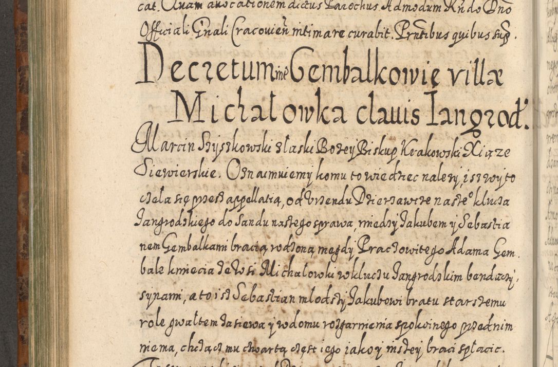 Zdjęcie nr 633 dla obiektu archiwalnego: Acta actorum, causarum spiritualium, civilium, criminalium, obligationum, quietationum, inscpritionum, cessionum, decimarum, testamentorum R. D. Martini Szyszkowski, episcopi Cracoviensis, ducis Severiensis in annis 1624 - 1626. Tomus tertius.
