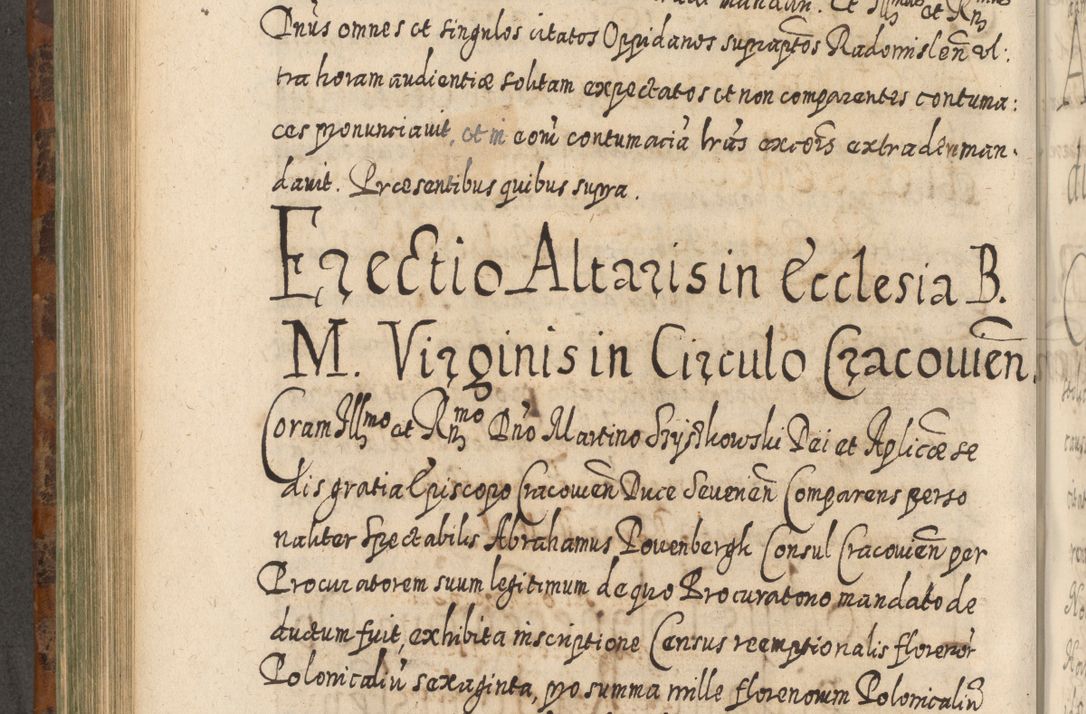 Zdjęcie nr 629 dla obiektu archiwalnego: Acta actorum, causarum spiritualium, civilium, criminalium, obligationum, quietationum, inscpritionum, cessionum, decimarum, testamentorum R. D. Martini Szyszkowski, episcopi Cracoviensis, ducis Severiensis in annis 1624 - 1626. Tomus tertius.