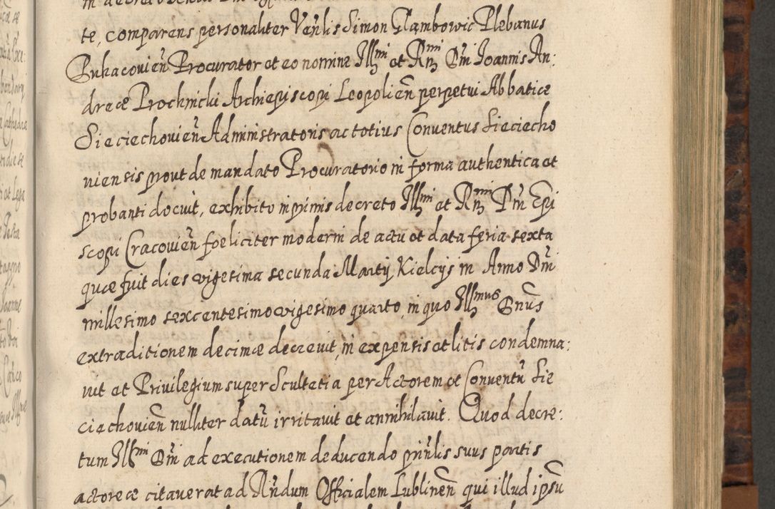 Zdjęcie nr 618 dla obiektu archiwalnego: Acta actorum, causarum spiritualium, civilium, criminalium, obligationum, quietationum, inscpritionum, cessionum, decimarum, testamentorum R. D. Martini Szyszkowski, episcopi Cracoviensis, ducis Severiensis in annis 1624 - 1626. Tomus tertius.