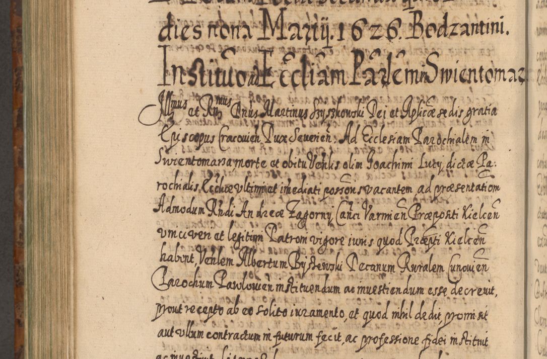 Zdjęcie nr 1003 dla obiektu archiwalnego: Acta actorum, causarum spiritualium, civilium, criminalium, obligationum, quietationum, inscpritionum, cessionum, decimarum, testamentorum R. D. Martini Szyszkowski, episcopi Cracoviensis, ducis Severiensis in annis 1624 - 1626. Tomus tertius.