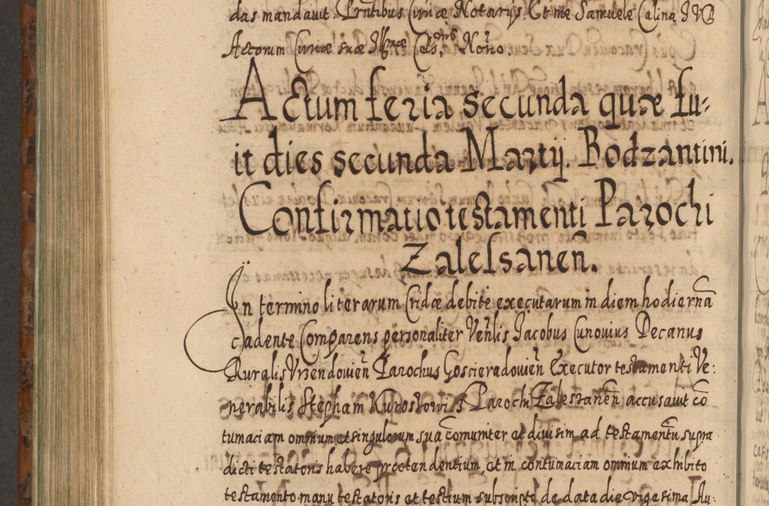 Zdjęcie nr 989 dla obiektu archiwalnego: Acta actorum, causarum spiritualium, civilium, criminalium, obligationum, quietationum, inscpritionum, cessionum, decimarum, testamentorum R. D. Martini Szyszkowski, episcopi Cracoviensis, ducis Severiensis in annis 1624 - 1626. Tomus tertius.