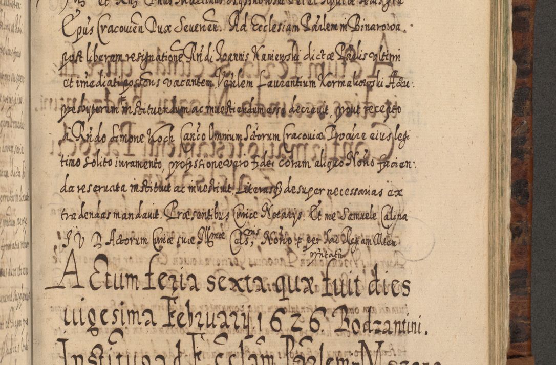 Zdjęcie nr 988 dla obiektu archiwalnego: Acta actorum, causarum spiritualium, civilium, criminalium, obligationum, quietationum, inscpritionum, cessionum, decimarum, testamentorum R. D. Martini Szyszkowski, episcopi Cracoviensis, ducis Severiensis in annis 1624 - 1626. Tomus tertius.