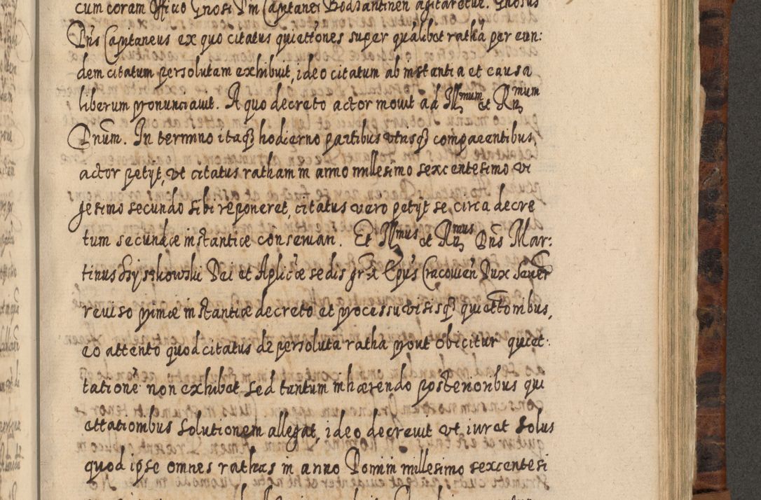 Zdjęcie nr 966 dla obiektu archiwalnego: Acta actorum, causarum spiritualium, civilium, criminalium, obligationum, quietationum, inscpritionum, cessionum, decimarum, testamentorum R. D. Martini Szyszkowski, episcopi Cracoviensis, ducis Severiensis in annis 1624 - 1626. Tomus tertius.