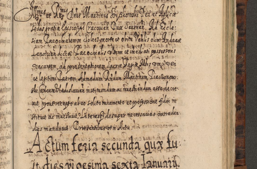Zdjęcie nr 964 dla obiektu archiwalnego: Acta actorum, causarum spiritualium, civilium, criminalium, obligationum, quietationum, inscpritionum, cessionum, decimarum, testamentorum R. D. Martini Szyszkowski, episcopi Cracoviensis, ducis Severiensis in annis 1624 - 1626. Tomus tertius.