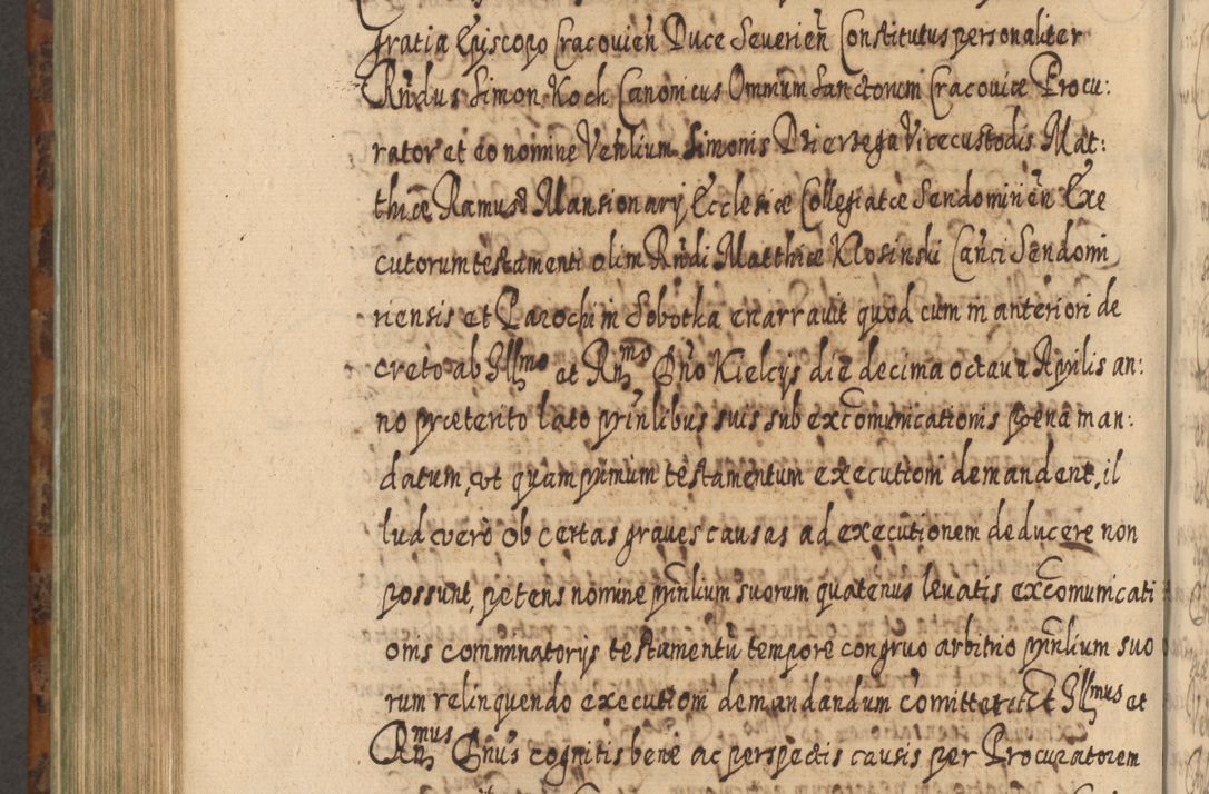 Zdjęcie nr 961 dla obiektu archiwalnego: Acta actorum, causarum spiritualium, civilium, criminalium, obligationum, quietationum, inscpritionum, cessionum, decimarum, testamentorum R. D. Martini Szyszkowski, episcopi Cracoviensis, ducis Severiensis in annis 1624 - 1626. Tomus tertius.