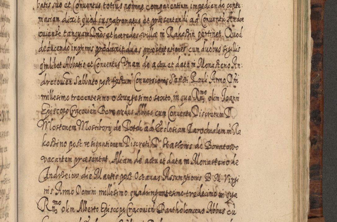 Zdjęcie nr 954 dla obiektu archiwalnego: Acta actorum, causarum spiritualium, civilium, criminalium, obligationum, quietationum, inscpritionum, cessionum, decimarum, testamentorum R. D. Martini Szyszkowski, episcopi Cracoviensis, ducis Severiensis in annis 1624 - 1626. Tomus tertius.
