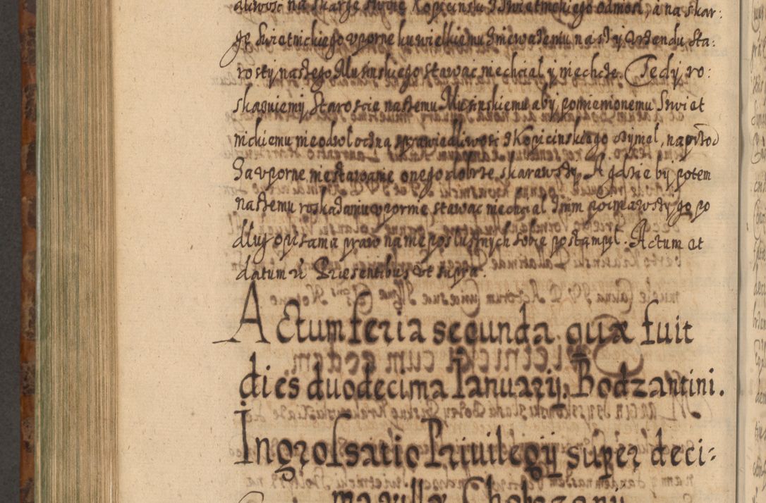 Zdjęcie nr 947 dla obiektu archiwalnego: Acta actorum, causarum spiritualium, civilium, criminalium, obligationum, quietationum, inscpritionum, cessionum, decimarum, testamentorum R. D. Martini Szyszkowski, episcopi Cracoviensis, ducis Severiensis in annis 1624 - 1626. Tomus tertius.