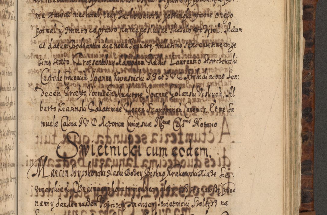 Zdjęcie nr 946 dla obiektu archiwalnego: Acta actorum, causarum spiritualium, civilium, criminalium, obligationum, quietationum, inscpritionum, cessionum, decimarum, testamentorum R. D. Martini Szyszkowski, episcopi Cracoviensis, ducis Severiensis in annis 1624 - 1626. Tomus tertius.