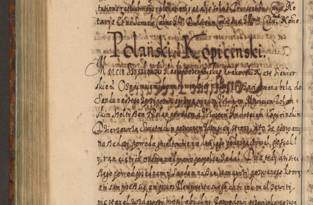Zdjęcie nr 945 dla obiektu archiwalnego: Acta actorum, causarum spiritualium, civilium, criminalium, obligationum, quietationum, inscpritionum, cessionum, decimarum, testamentorum R. D. Martini Szyszkowski, episcopi Cracoviensis, ducis Severiensis in annis 1624 - 1626. Tomus tertius.