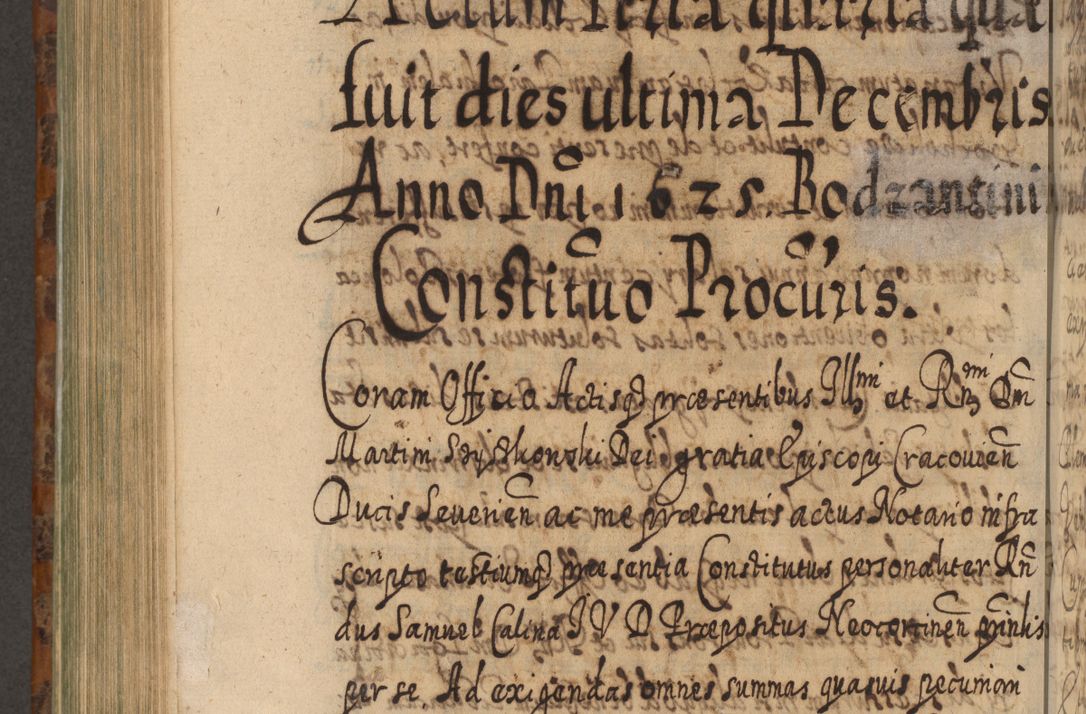 Zdjęcie nr 909 dla obiektu archiwalnego: Acta actorum, causarum spiritualium, civilium, criminalium, obligationum, quietationum, inscpritionum, cessionum, decimarum, testamentorum R. D. Martini Szyszkowski, episcopi Cracoviensis, ducis Severiensis in annis 1624 - 1626. Tomus tertius.