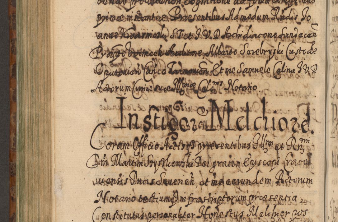 Zdjęcie nr 885 dla obiektu archiwalnego: Acta actorum, causarum spiritualium, civilium, criminalium, obligationum, quietationum, inscpritionum, cessionum, decimarum, testamentorum R. D. Martini Szyszkowski, episcopi Cracoviensis, ducis Severiensis in annis 1624 - 1626. Tomus tertius.