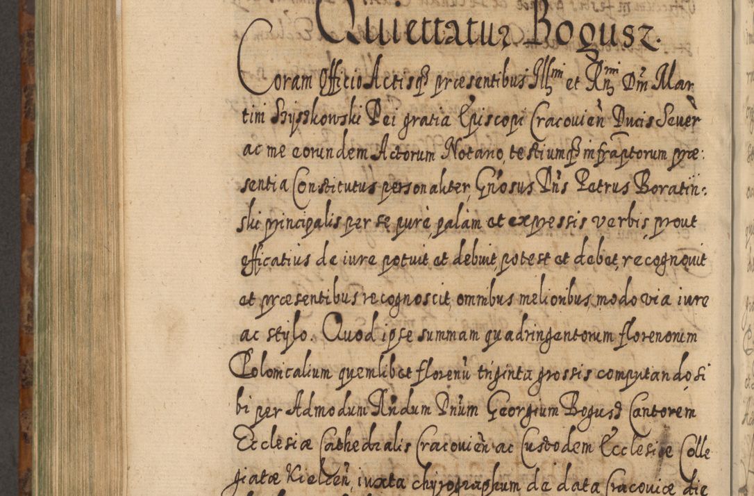 Zdjęcie nr 867 dla obiektu archiwalnego: Acta actorum, causarum spiritualium, civilium, criminalium, obligationum, quietationum, inscpritionum, cessionum, decimarum, testamentorum R. D. Martini Szyszkowski, episcopi Cracoviensis, ducis Severiensis in annis 1624 - 1626. Tomus tertius.