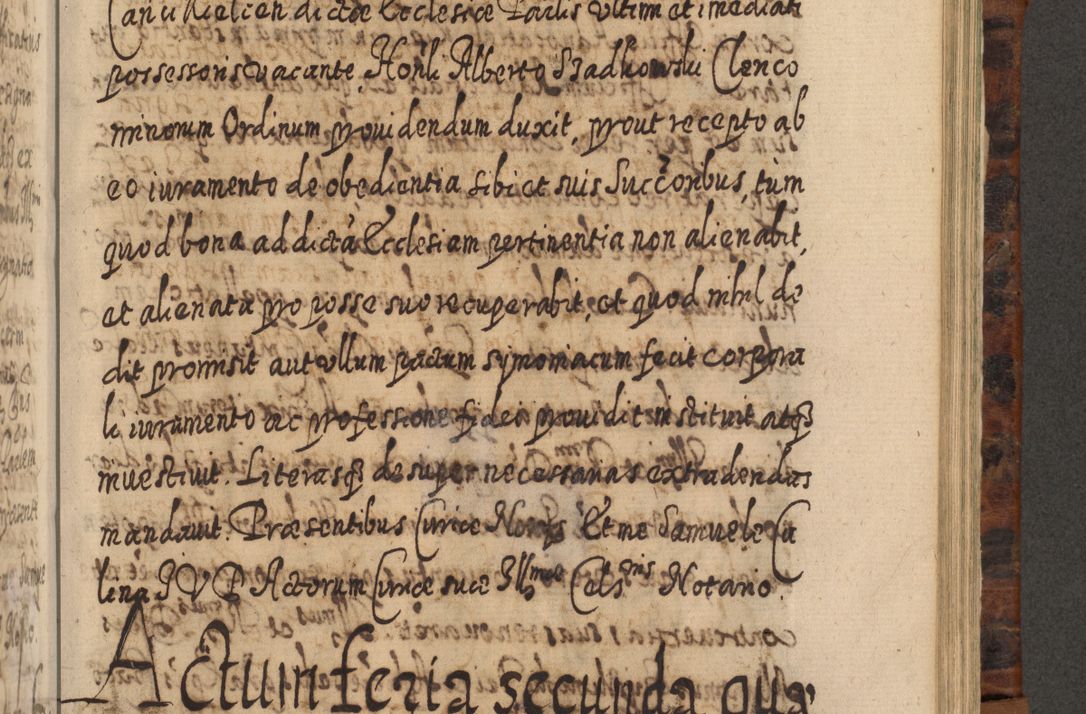 Zdjęcie nr 870 dla obiektu archiwalnego: Acta actorum, causarum spiritualium, civilium, criminalium, obligationum, quietationum, inscpritionum, cessionum, decimarum, testamentorum R. D. Martini Szyszkowski, episcopi Cracoviensis, ducis Severiensis in annis 1624 - 1626. Tomus tertius.