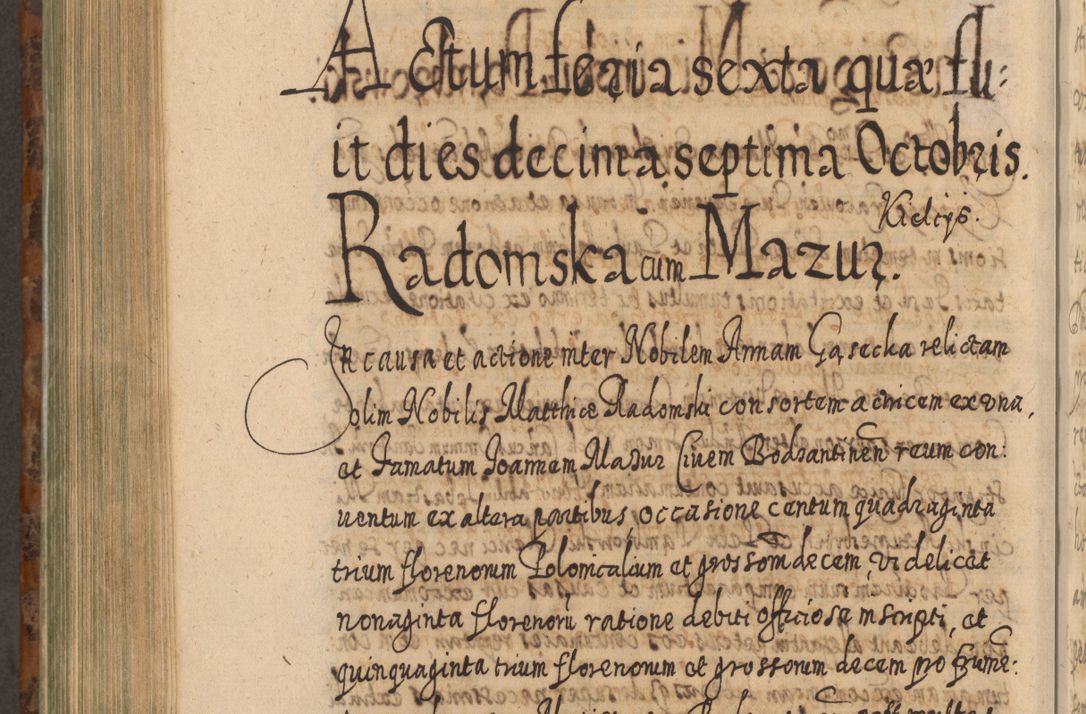 Zdjęcie nr 857 dla obiektu archiwalnego: Acta actorum, causarum spiritualium, civilium, criminalium, obligationum, quietationum, inscpritionum, cessionum, decimarum, testamentorum R. D. Martini Szyszkowski, episcopi Cracoviensis, ducis Severiensis in annis 1624 - 1626. Tomus tertius.