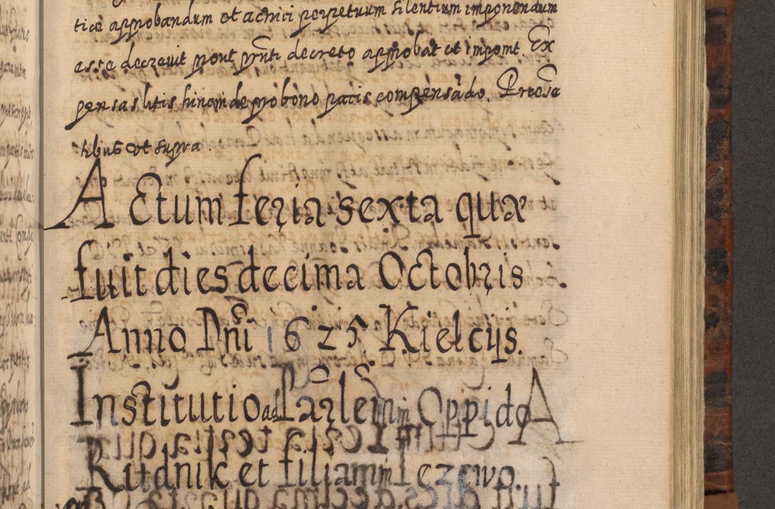 Zdjęcie nr 852 dla obiektu archiwalnego: Acta actorum, causarum spiritualium, civilium, criminalium, obligationum, quietationum, inscpritionum, cessionum, decimarum, testamentorum R. D. Martini Szyszkowski, episcopi Cracoviensis, ducis Severiensis in annis 1624 - 1626. Tomus tertius.