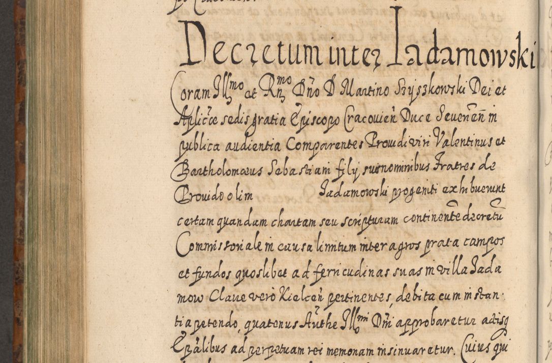 Zdjęcie nr 841 dla obiektu archiwalnego: Acta actorum, causarum spiritualium, civilium, criminalium, obligationum, quietationum, inscpritionum, cessionum, decimarum, testamentorum R. D. Martini Szyszkowski, episcopi Cracoviensis, ducis Severiensis in annis 1624 - 1626. Tomus tertius.