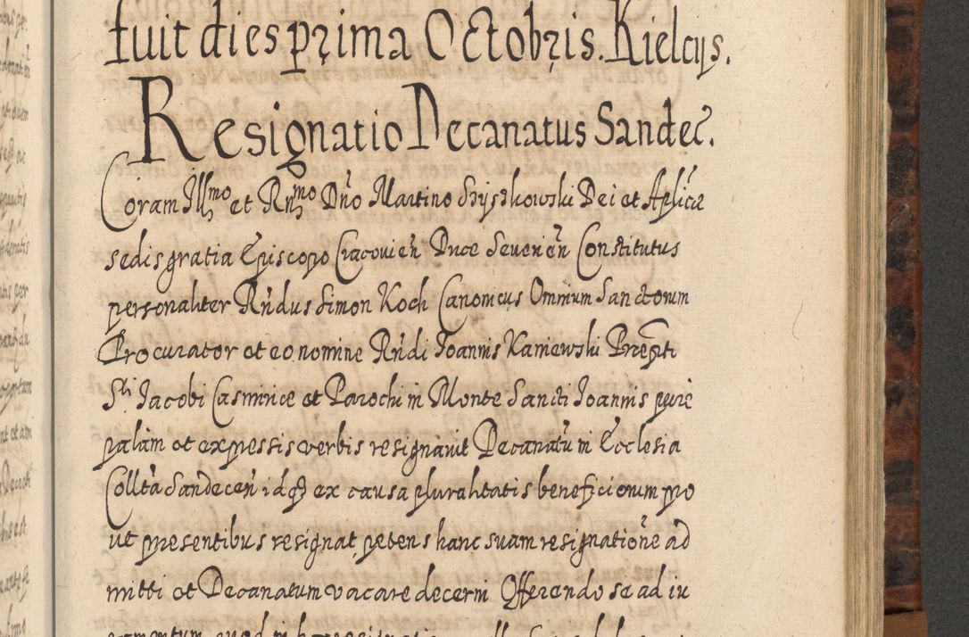 Zdjęcie nr 834 dla obiektu archiwalnego: Acta actorum, causarum spiritualium, civilium, criminalium, obligationum, quietationum, inscpritionum, cessionum, decimarum, testamentorum R. D. Martini Szyszkowski, episcopi Cracoviensis, ducis Severiensis in annis 1624 - 1626. Tomus tertius.