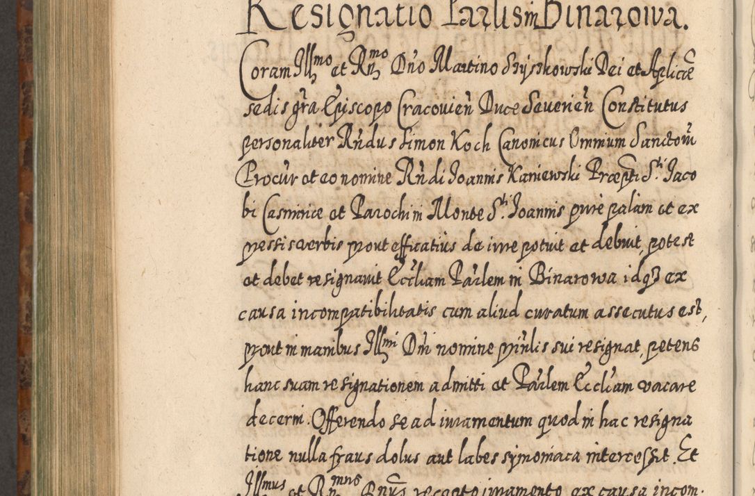 Zdjęcie nr 835 dla obiektu archiwalnego: Acta actorum, causarum spiritualium, civilium, criminalium, obligationum, quietationum, inscpritionum, cessionum, decimarum, testamentorum R. D. Martini Szyszkowski, episcopi Cracoviensis, ducis Severiensis in annis 1624 - 1626. Tomus tertius.